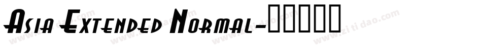 Asia Extended Normal字体转换
